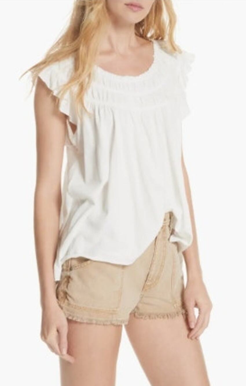 NEW! We The Free 'Coconut' Gathered Top in IVORY (M)